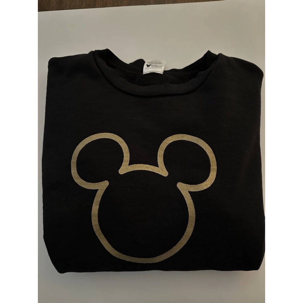 Disney X Love Your Melon Black Mickey Mouse Crewneck- Adult Womens Small - Picture 7 of 9